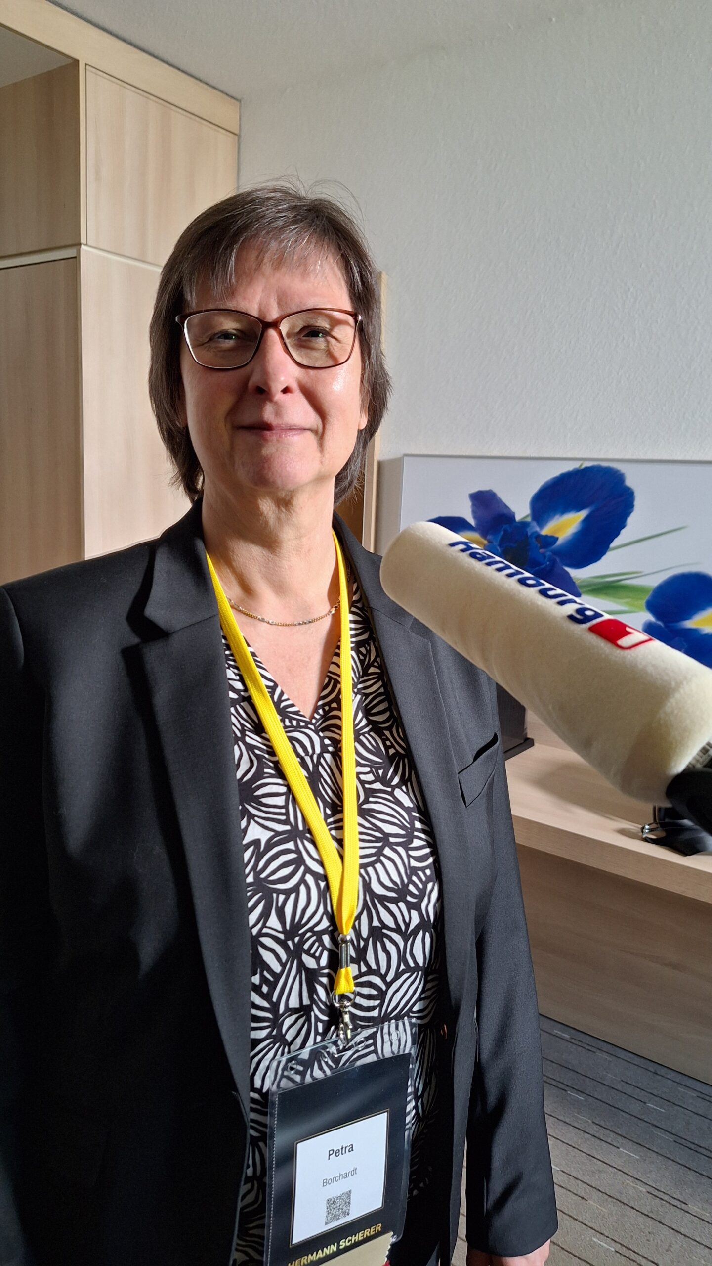 Petra Borchardt beim Interview
